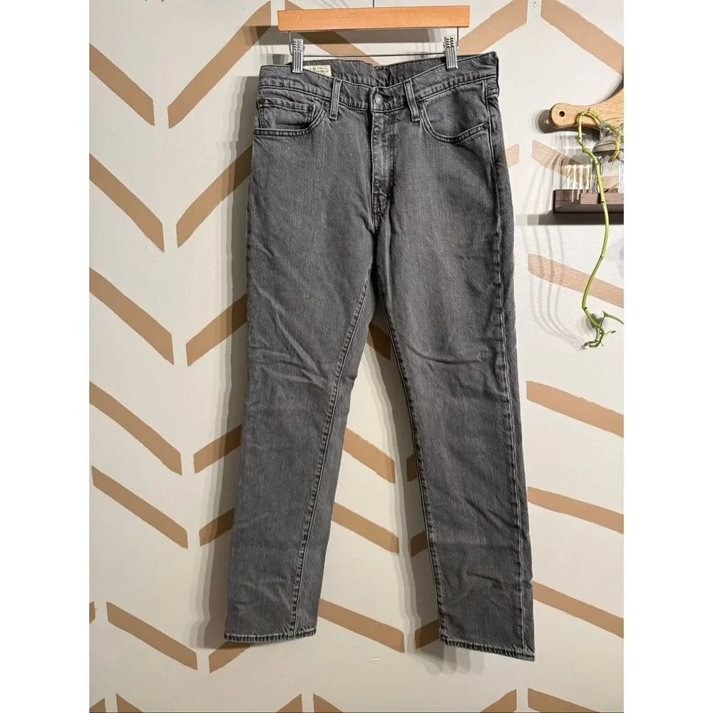 Levi's 511 Grey Zip Fly Slim Fit Mid-rise Denim Jeans Size‎ 32 x 32
